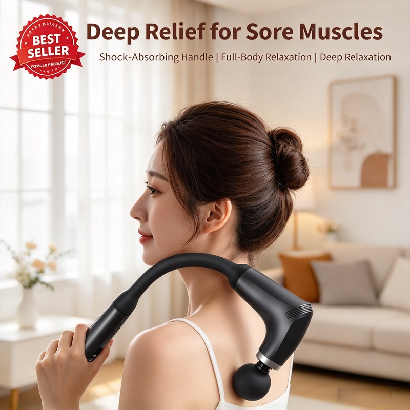 Massage Gun - Slimme elektrische fasciapistool, draagbare diepe weefselmassager,
