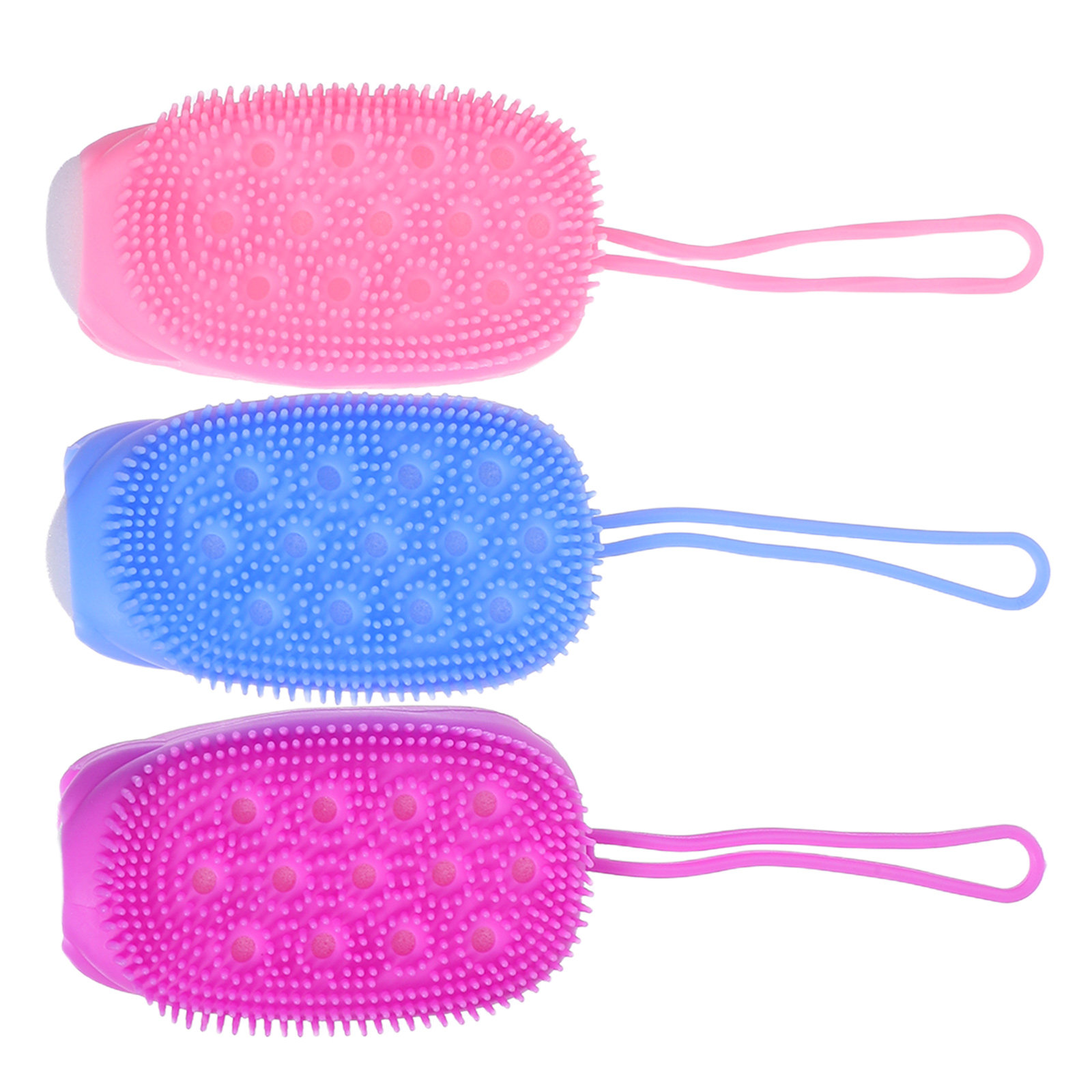 Body Brush - 3 stuks siliconen scrubborstel voor het