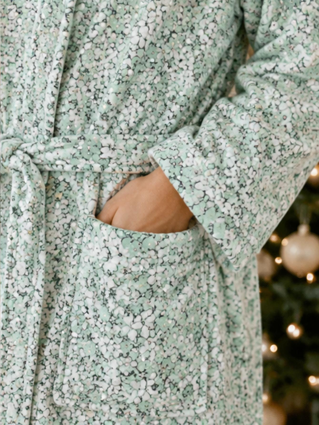 Dames Plus Size Groene Ditsy B - Bathrobe recensie en prijs