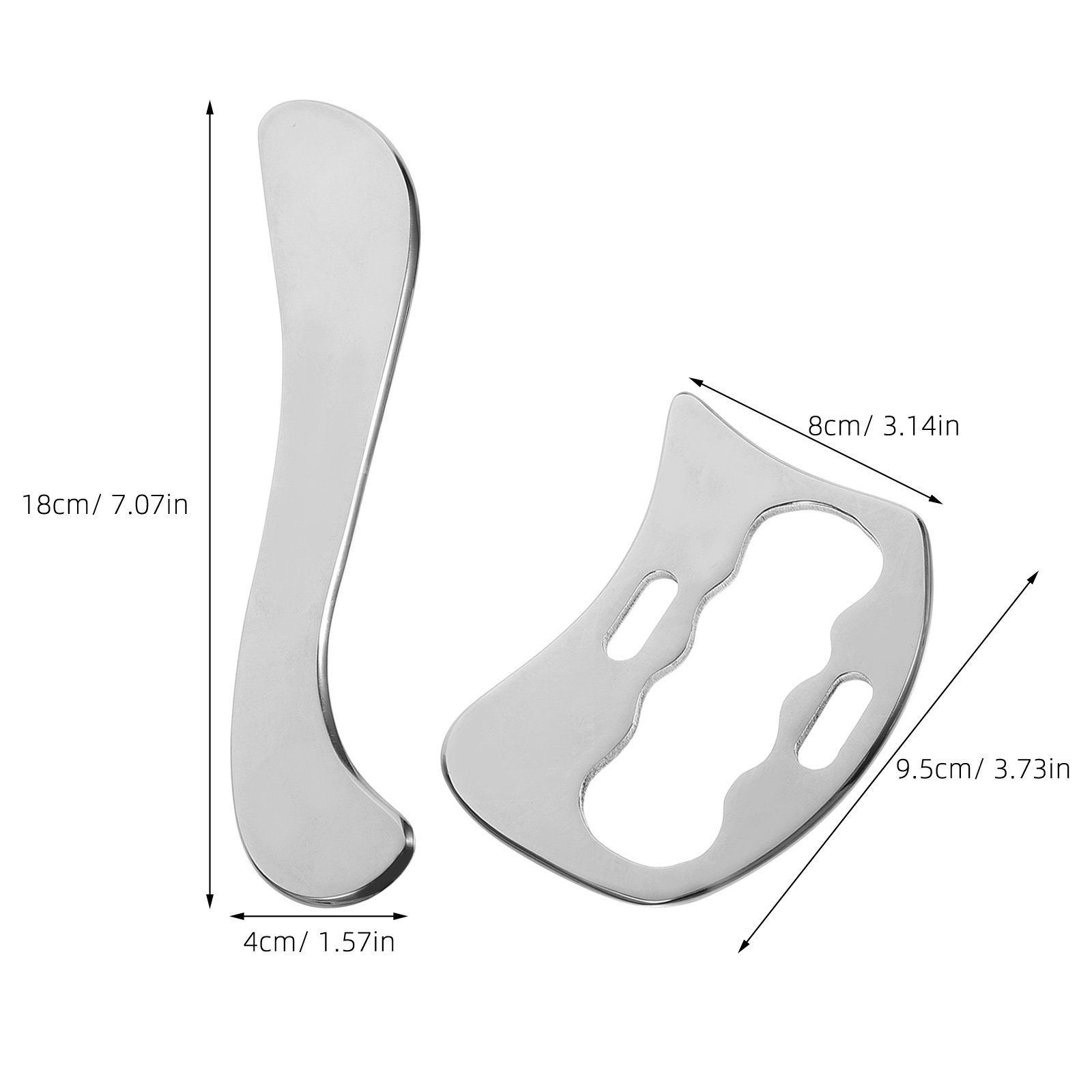 1Set Fascia Scraper RVS Spier  - Spa Massager recensie en prijs