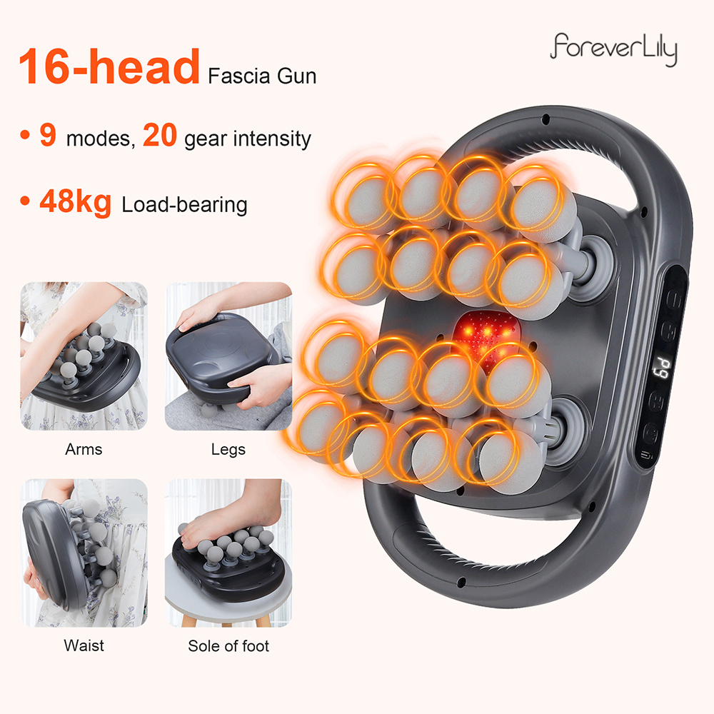 16-Head Fascia Gun Hoogfrequen - Massage Gun recensie en prijs